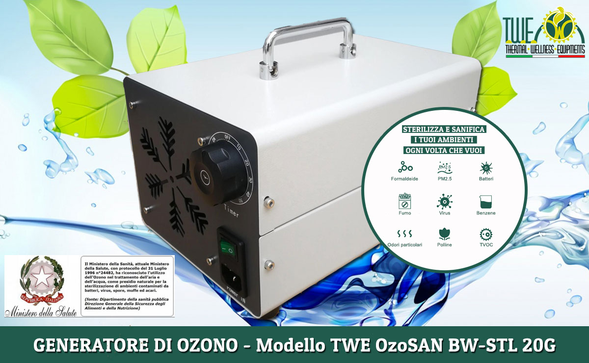 generatore di ozono modello TW EOzoSAN BW STL-20G